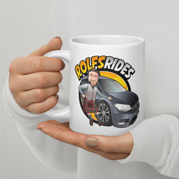 White glossy mug
